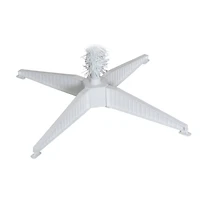 7ft. Pre-Lit White Carson Artificial Pine Christmas Tree, Clear Lights