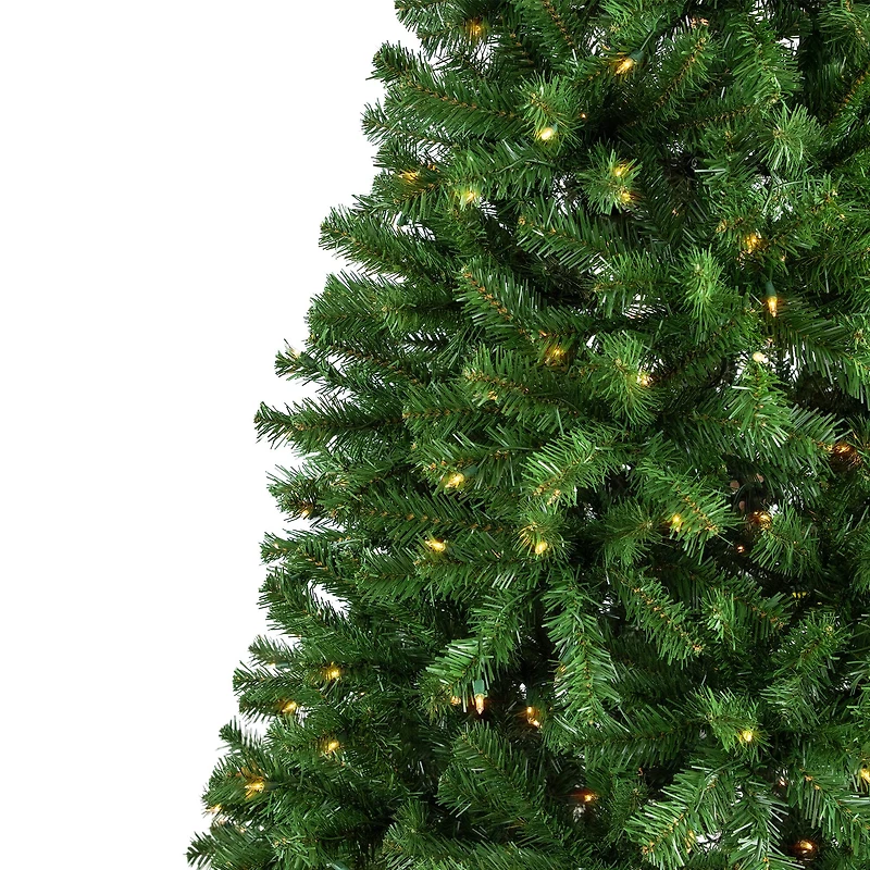 7ft. Pre-Lit Full Pendleton Spruce Artificial Christmas Tree, Clear Lights