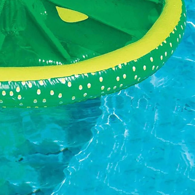 Pool Central 5ft. Inflatable Lime Fruit Slice Lounger Raft