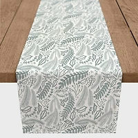 Green Winter Pattern 16" x 72" Cotton Twill Runner