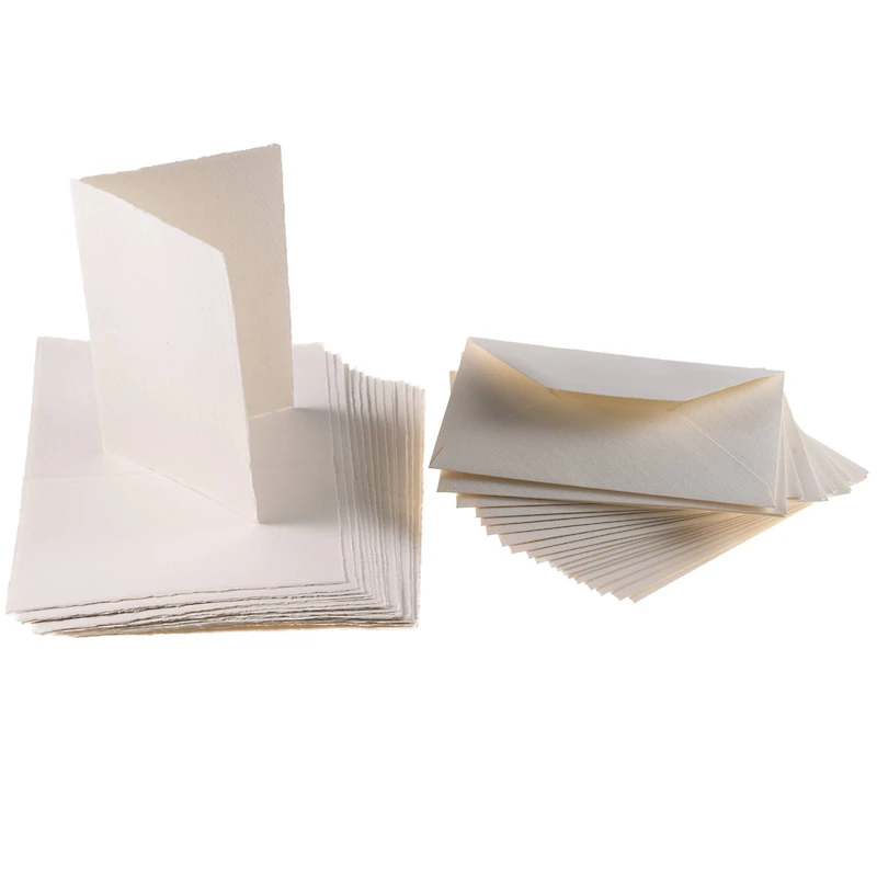 Fabriano 3.3" x 5.1" Medioevalis White Cards & Envelopes, 20ct.