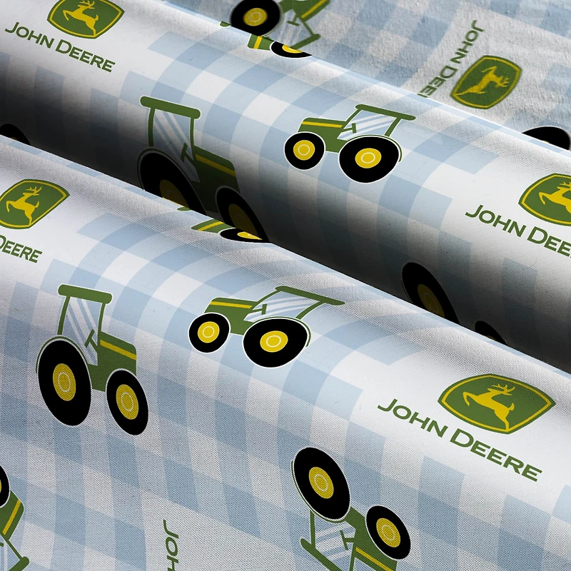 John Deere® Nursery Plaid Cotton Fabric