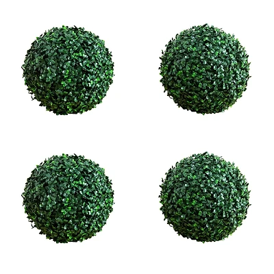 8in. UV Resistant Artificial Boxwood Ball (Indoor/Outdoor) - Set of 4