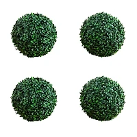 8in. UV Resistant Artificial Boxwood Ball (Indoor/Outdoor) - Set of 4