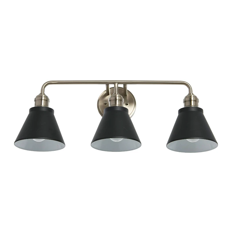 Hello Honey® Robert Stevenson Lighting Josie Metal 3-Light Vanity with Shades