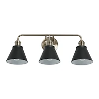 Hello Honey® Robert Stevenson Lighting Josie Metal 3-Light Vanity with Shades