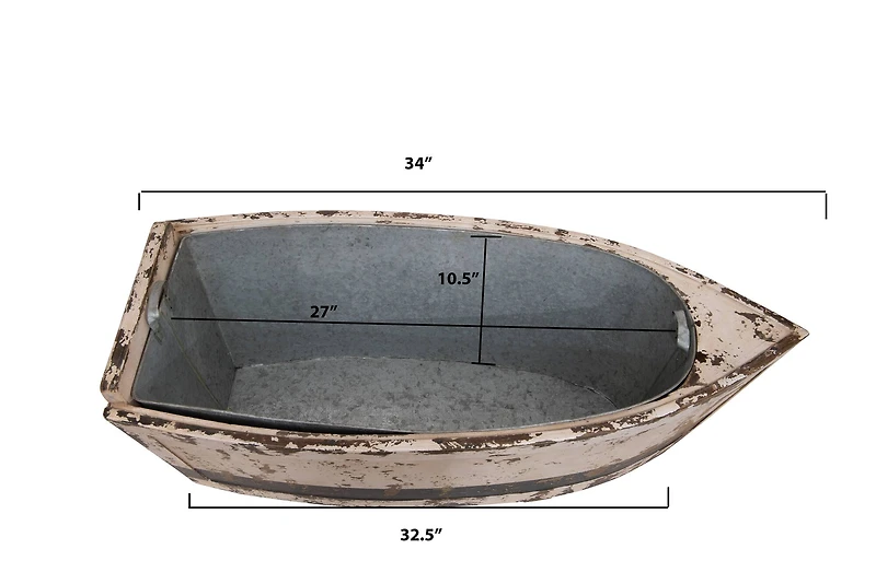 Hello Honey® 33" Wood Boat with Tin Insert