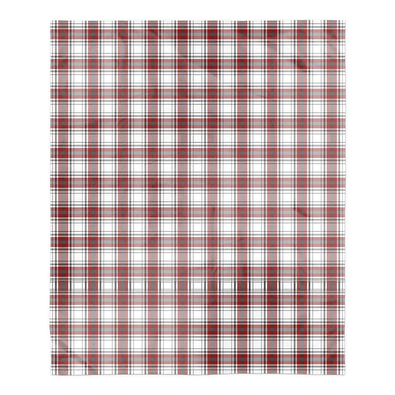 Red And Gray Plaid 50x60 Sherpa Fleece Blanket