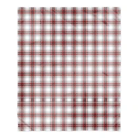 Red And Gray Plaid 50x60 Sherpa Fleece Blanket