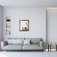 Head West Brushed Nickel Framed Wall Mirror