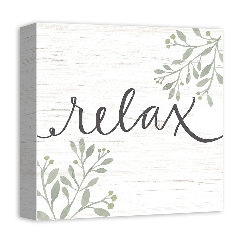 Relax Floral 12" x 12" Canvas Wall Art