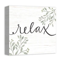 Relax Floral 12" x 12" Canvas Wall Art
