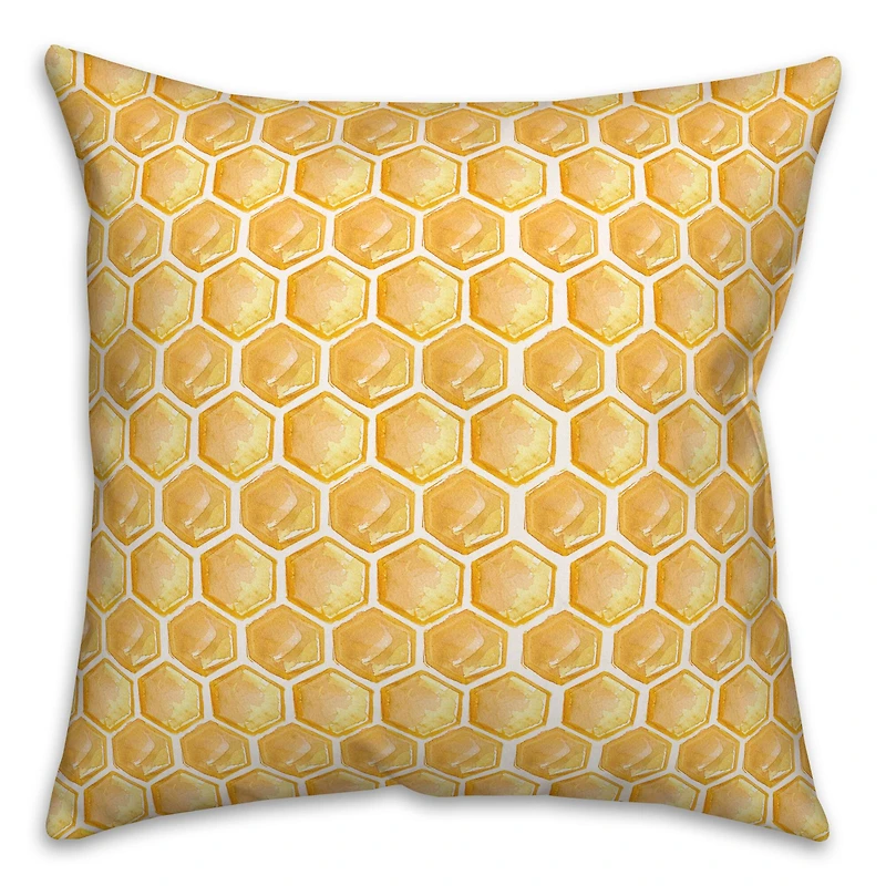 Painted Honeycomb 18" x 18" Throw Pillow