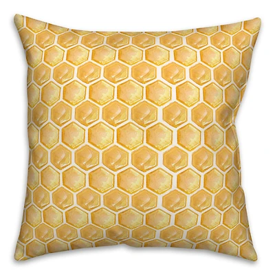 Painted Honeycomb 18" x 18" Throw Pillow