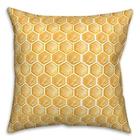Painted Honeycomb 18" x 18" Throw Pillow
