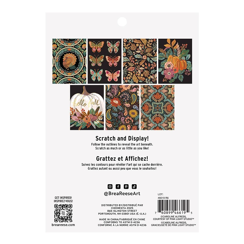 Brea Reese™ 6" x 8" Turkey Tales Scratch Art Paper Pad