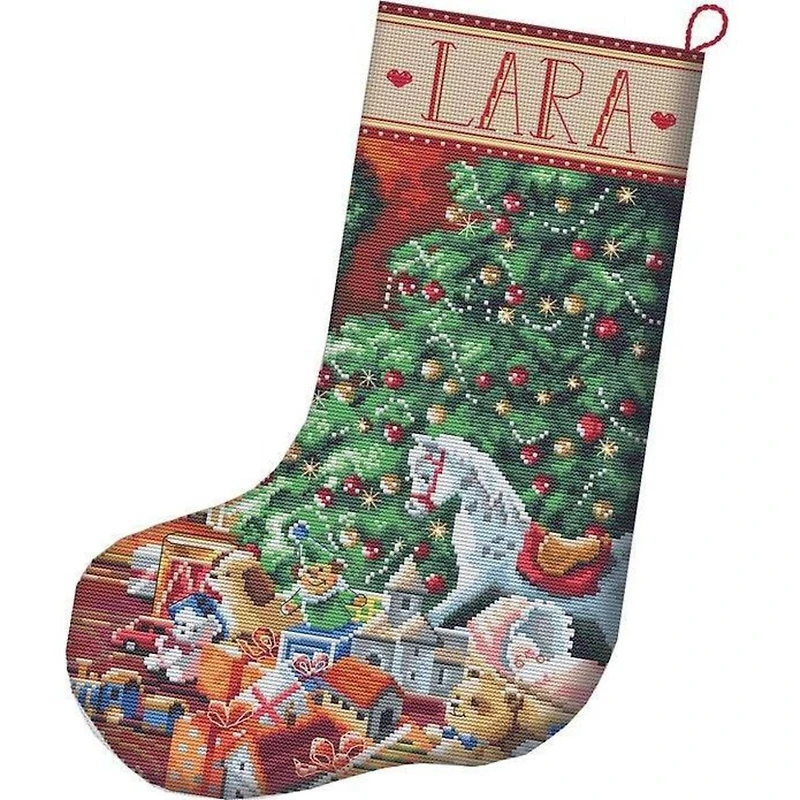 Letistitch Cozy Christmas Stocking Counted Cross Stitch Kit