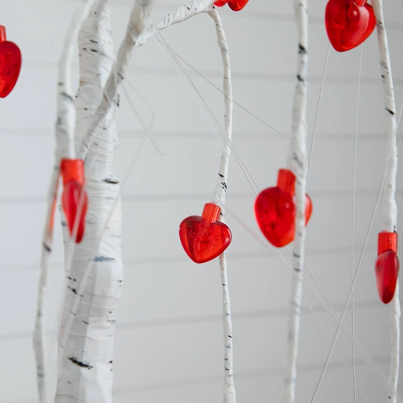 2ft. Pre-Lit Artificial Valentine's Day Willow Tree with 24 Heart Shaped LED Lights