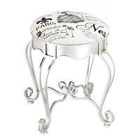 20" Pretty in Paris Metal Stool