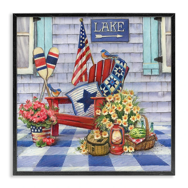 Stupell Industries Americana Porch View Framed Giclee Art