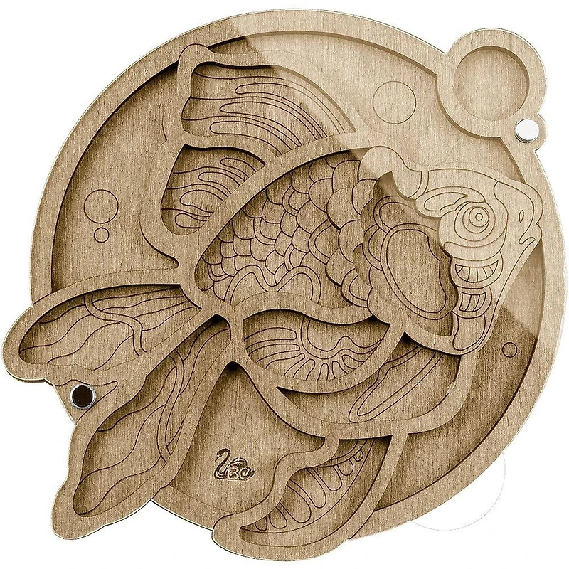 Wonderland Crafts 5.75" Fish Bead Organizer with Transparent Cover