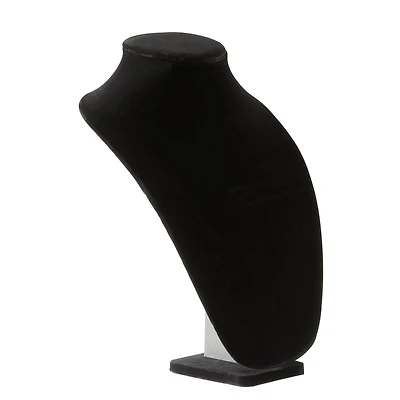 12" Black Velvet 3D Necklace Stand by Bead Landing™