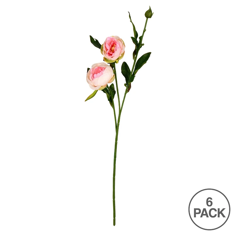 Pink Peony Spray, 6ct.