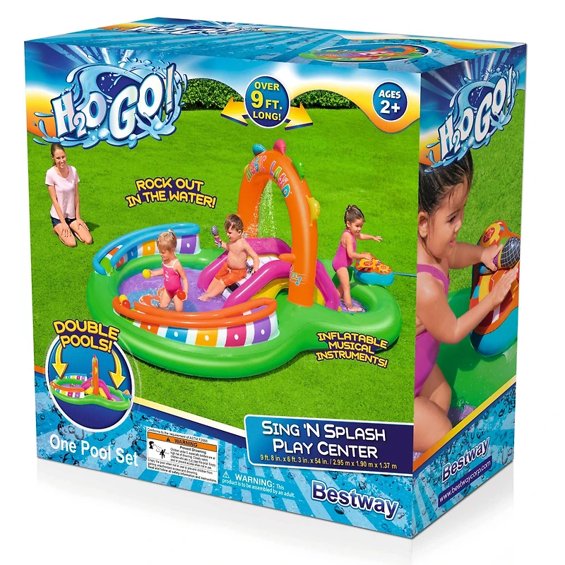 Bestway® H2OGO!® Sing 'N Splash Inflatable Kids Water Play Center