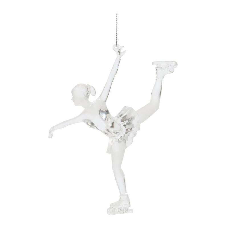 Clear Acrylic Ice Skater Ornaments, 4ct.