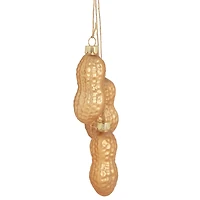 Gold & Bronze Glass Peanut Cluster Christmas Ornament