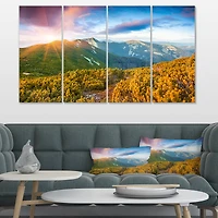 Designart - Bright Sunrise in Carpathian Mountains