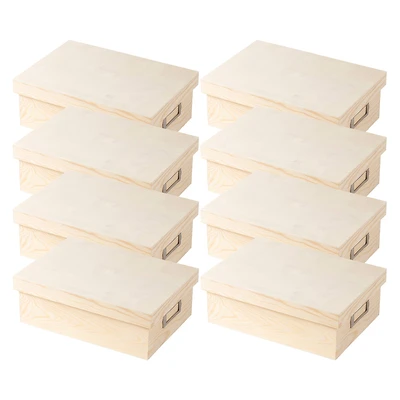 8 Pack: Wood Photo Box by Make Market®