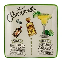 Hello Honey® 6" Cocktail Recipe Design Stoneware Plate Set