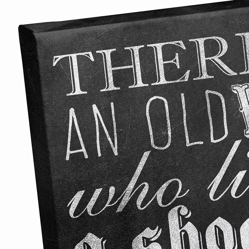 Black & White Old Witch Canvas Wall Art