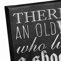 Black & White Old Witch Canvas Wall Art