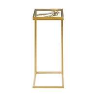 25" Gold Metal Contemporary Accent Table