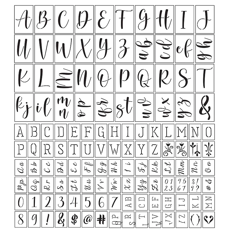 Mixed Font Alphabet Stencils by Craft Smart®