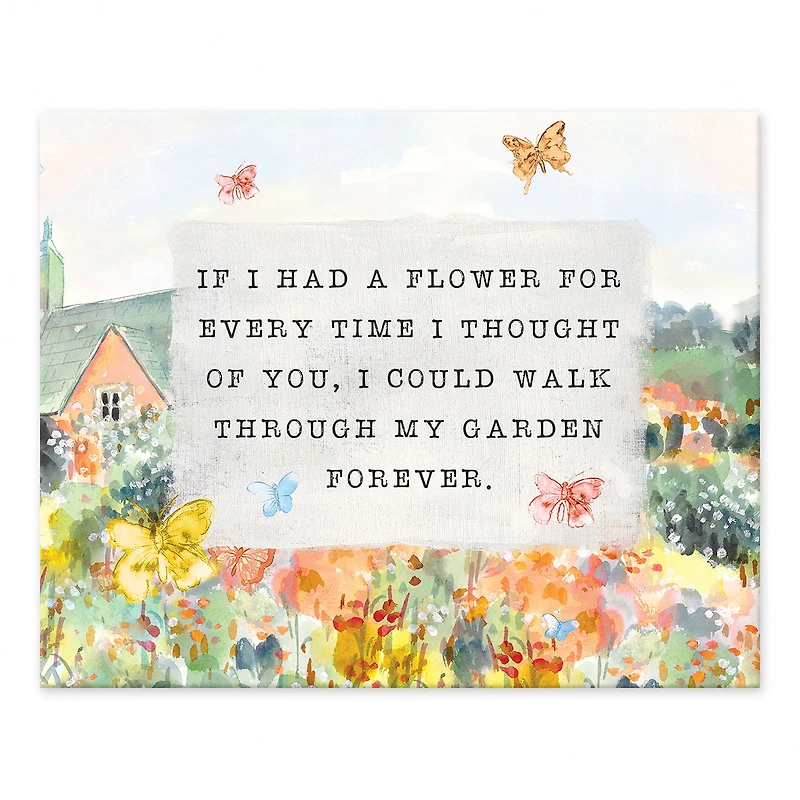 If I Had a Flower Garden Tabletop Canvas Art