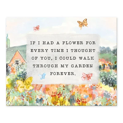 If I Had a Flower Garden Tabletop Canvas Art