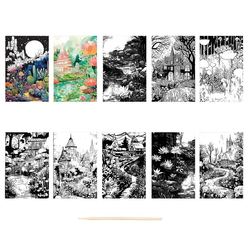 Brea Reese™ Mini Cacti Scratch Art Paper Pad