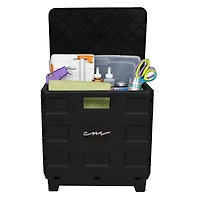 Everything Mary Collapsible Rolling Cart with Lid