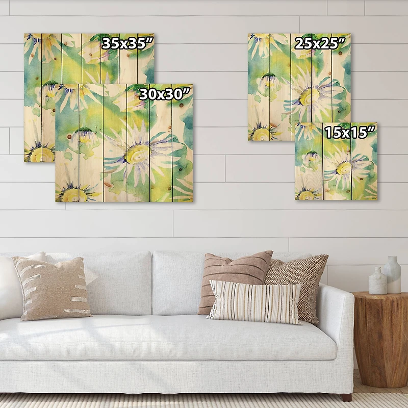 Designart - Daisy Flowers Aquarelle Impression II