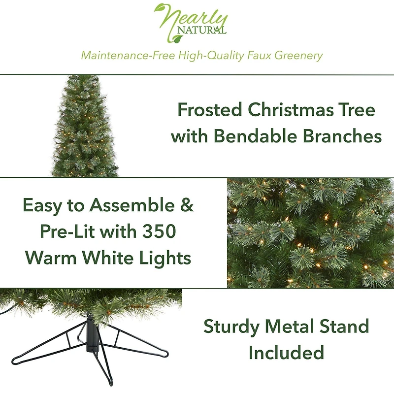6.5ft. Pre-Lit Cashmere Artificial Christmas Tree, Warm White Lights