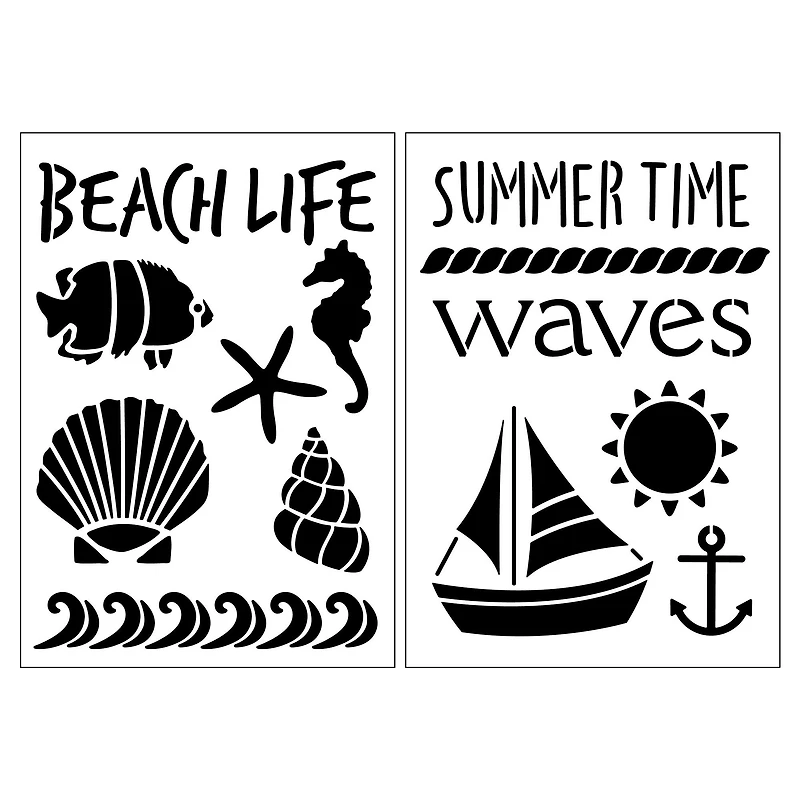 Seaside Stencils, 7" x 10" Craft Smart®