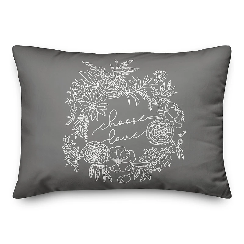 Choose Love 20" x 14" Throw Pillow