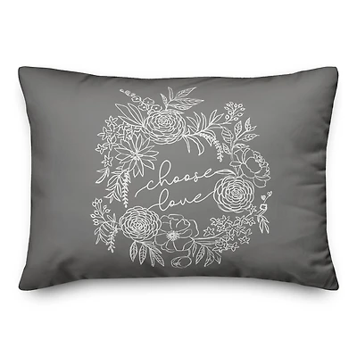 Choose Love 20" x 14" Throw Pillow