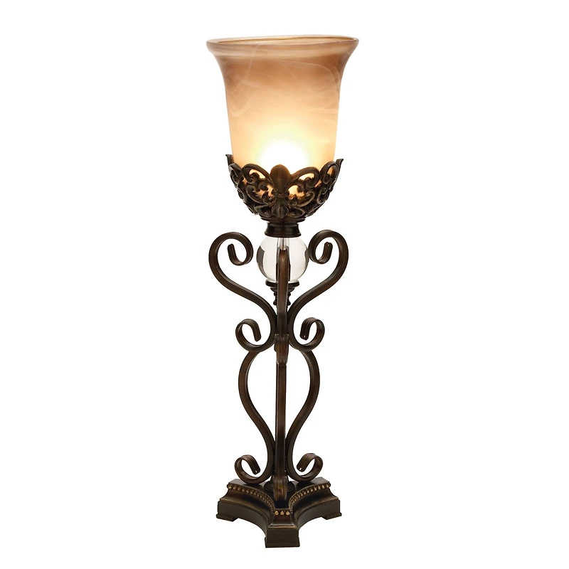 Set of 2" Brown Metal Mediterranean Uplight