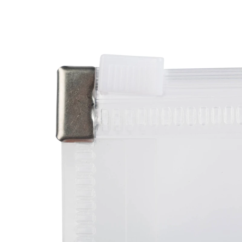 JAM Paper 6" x 9.5" Clear Plastic Zip Closure 3-Hole Punch Envelopes, 12ct.