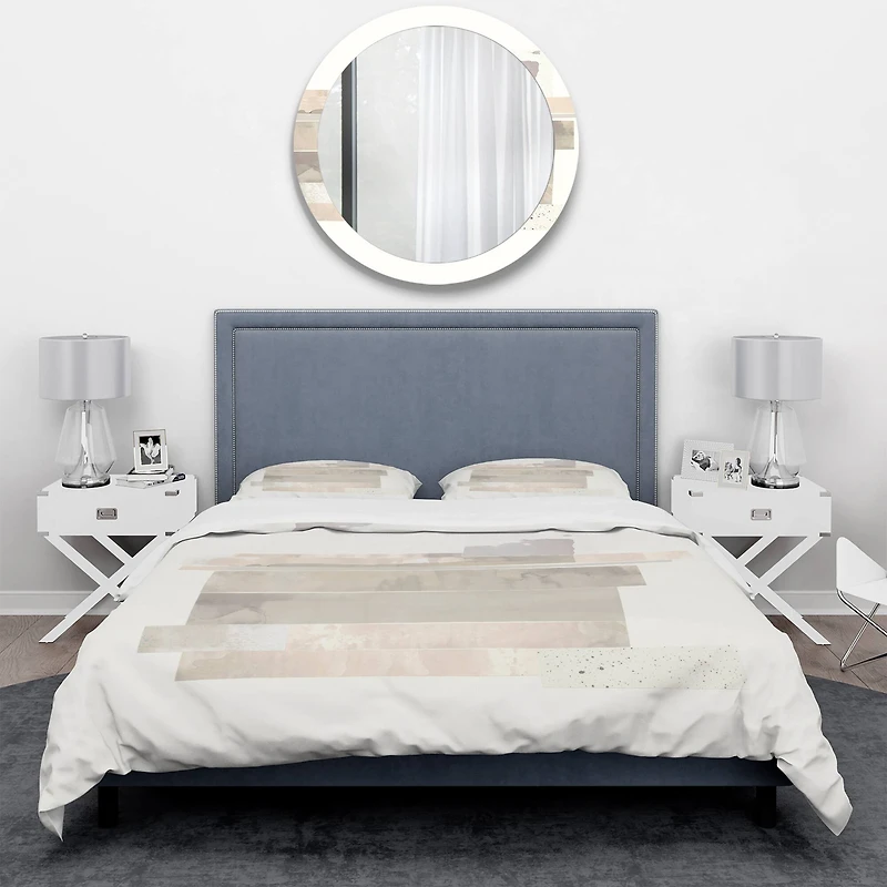 Designart 'Geometric Neutral Form II' Geometric Bedding Set