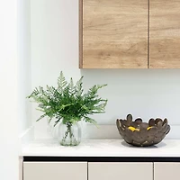 17" Forest Fern Arrangement in Glass Vase